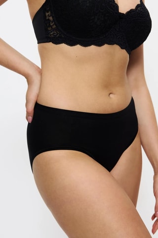 Slip a vita alta Midi - Nero