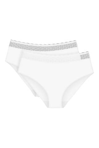 3 slip a vita alta Modal - Bianco
