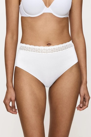 3 slip a vita alta Modal - Bianco
