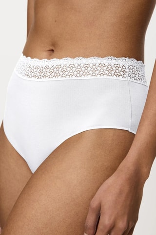 3 slip a vita alta Modal - Bianco