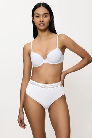 3 slip a vita alta Modal - Bianco