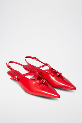 Sapatos de salto em couro envernizado - Vermelho