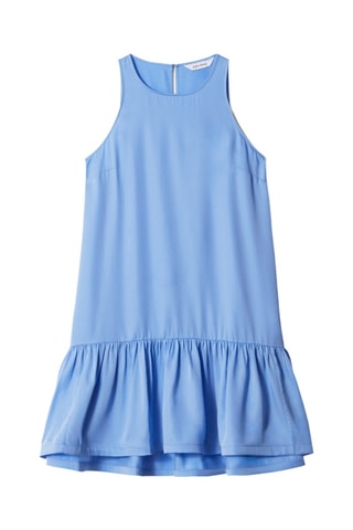 Vestido direito - Azul-claro