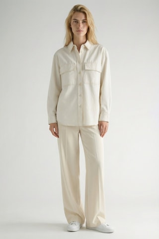 Camisa oversize em linho - Cru
