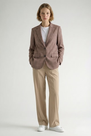 Blazer oversize em lã - Bege