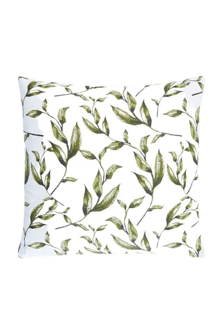Cojín Natur'elle - 45 x 45 cm - Blanco y verde