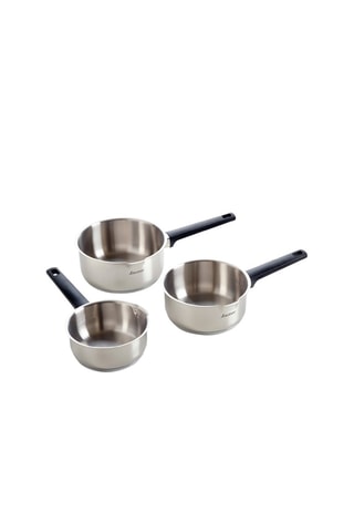 3 cazos de acero inoxidable Qulinox -  16, 18 y 20 cm