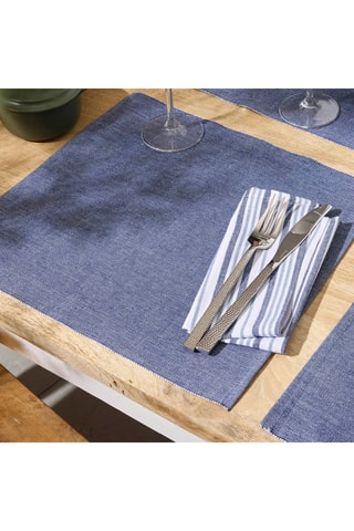 4 manteles individuales - 45 x 30 cm - Azul