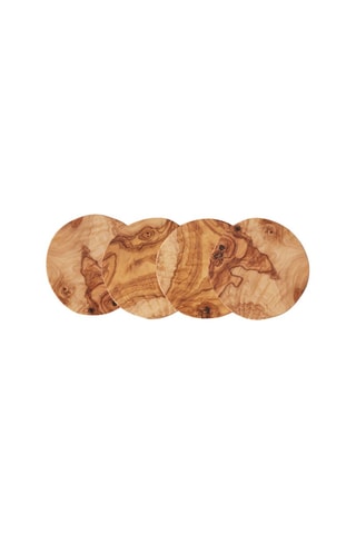 4 posavasos de madera de olivo