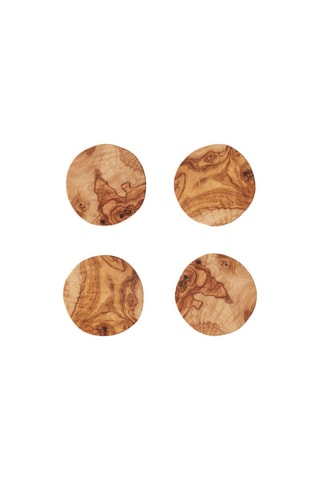 4 posavasos de madera de olivo