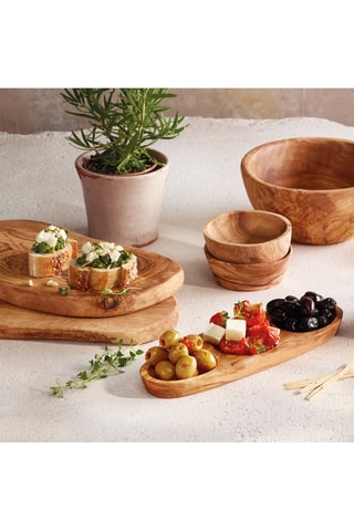 4 posavasos de madera de olivo