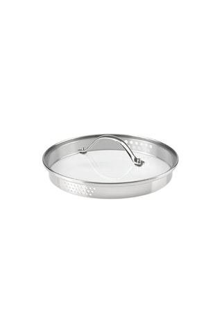 Tapa de cristal con asa de acero inoxidable - 18 cm
