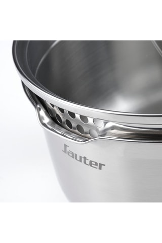 Tapa de cristal con asa de acero inoxidable - 18 cm
