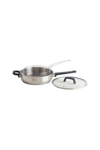 Sartén guisera de acero inoxidable con tapa Qulinox - 26 cm