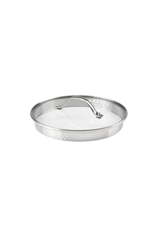 Tapa de cristal con asa de acero inoxidable - 16 cm