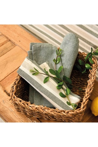 6 servilletas de tela - 40 x 40 cm - Verde