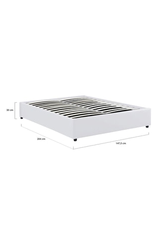 Letto contenitore con rete Otto - Area materasso 140 x 190 cm