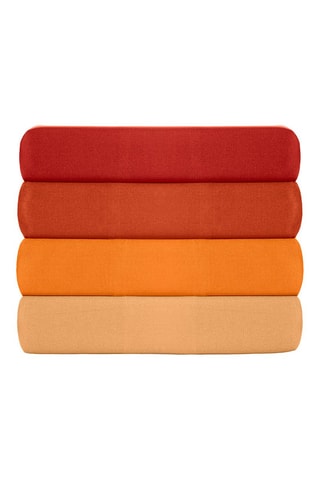 Sábana bajera de algodón 61 hilos/cm² - Naranja