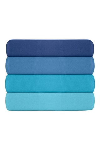 2 fundas de almohada de algodón 61 hilos/cm² - Turquesa - 60 x 60 cm