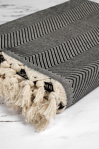 Manta de algodón, 281 gr/m² Trendy - Negro y blanco
