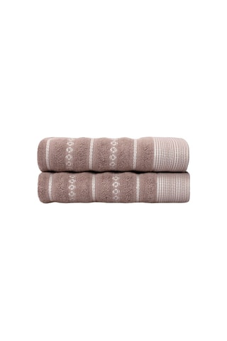 2 toallas de mano Bombeli - Beige - 50 x 90 cm