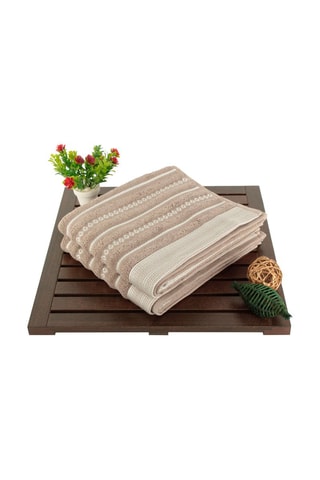 2 toallas de mano Bombeli - Beige - 50 x 90 cm