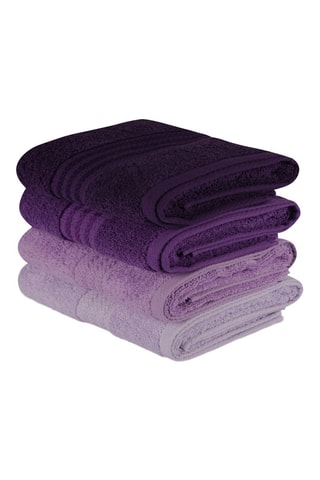 4 toallas de tocador - Violeta - 30 x 50 cm