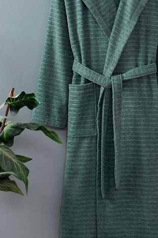 Albornoz con capucha - Verde