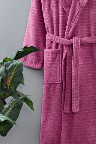 Albornoz con capucha - Rosa