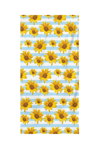 Toalla de playa - Azul claro y blanco - 75 x 150 cm