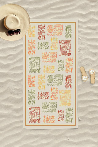 Toalla de playa - Multicolor - 75 x 150 cm