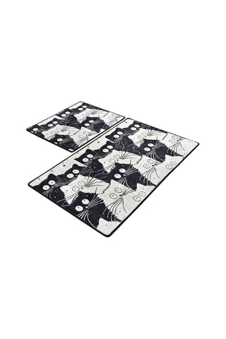 2 tappetini bagno - Nero e bianco