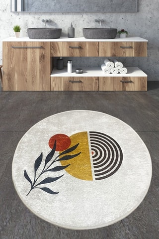 Alfombra de baño - Multicolor - 100 x 100 cm