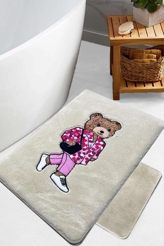 2 alfombras de baño - Crudo - 60 x 100 y 50 x 60 cm