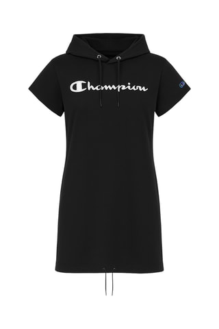 Robe t-shirt à capuche - Noir