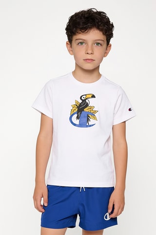 Camiseta y short - Blanco y azul