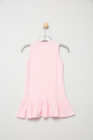 Robe volantée sans manches - Rose pâle