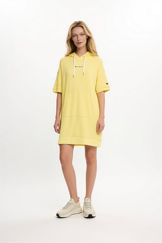 Robe sweat à capuche - Jaune