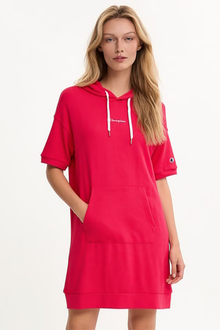 Robe sweat à capuche - Rose
