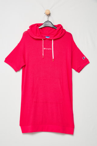 Robe sweat à capuche - Rose