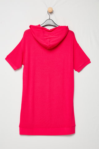 Robe sweat à capuche - Rose