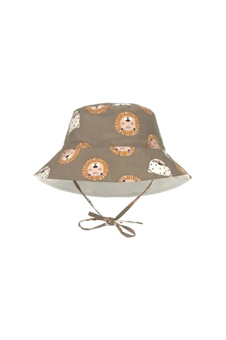 Cappellino da pescatore double face - Beige e marrone