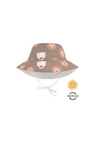 Cappellino da pescatore double face - Beige e marrone