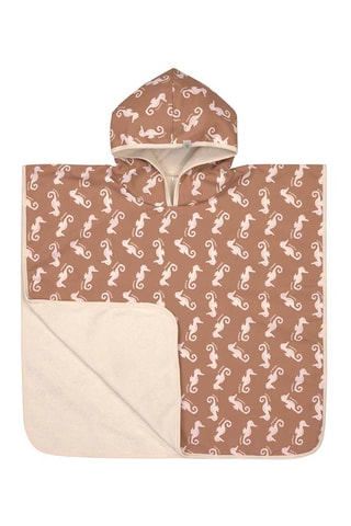Mantellina da bagno con cappuccio - Marrone