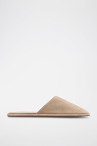 Chaussures en daim ouvertes à l'arrière - Beige