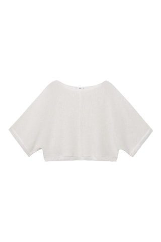 Pull-over maille fine oversize - Blanc