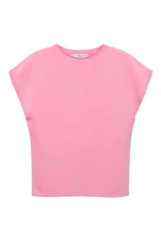 Pull-over maille fine manches courtes - Rose clair