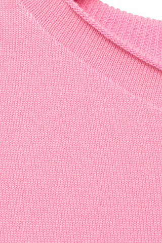 Pull-over maille fine manches courtes - Rose clair