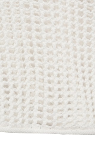 Pull crochet manches longues - Blanc