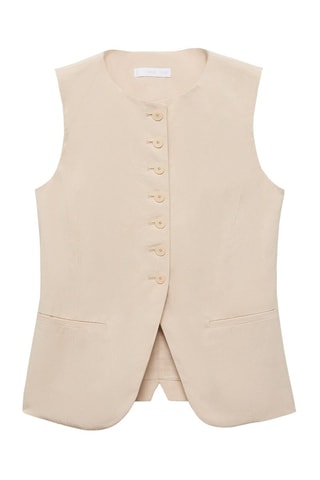 Gilet costume boutons - Beige